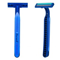 Twin 2 Blade Disposable Shaving Razor with Lubricant Strip