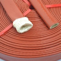 High Temperature Silicone Coated Fiberglass Fire Sleeve / Fire Sleeving