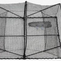 Fishing Folding Rectangular Crab Trap with Black Mesh