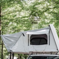 Hard Shell Roof Top Tent with Foldable Ladder for Camping