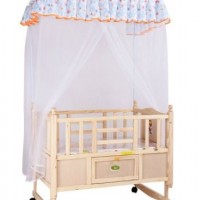 High Quality Hard Wood Convertible Folding Baby Wood Bed