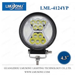 Lmusonu New Model 4.3 Inch 36W 4124yp Round LED Work Driving Light with White DRL Lamp Combo Beam Wa图1