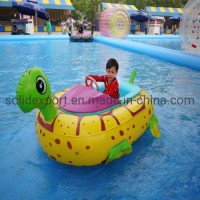 Factory Price Animal Shape Water Toys Battery Electric Motorized Inflatable Kids Bumper Boat for Sal