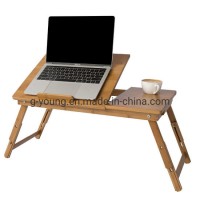 Height & Angle Adjustable Bamboo Folding Bed Table