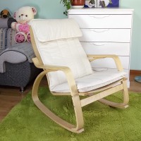 Living Room Beauty Chair Fashion Bentwood Plywood Leisure Rocking Cushion Chair