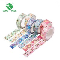 Custom Waterproof Paper Decorative Gold Silver Foil Washi Tape