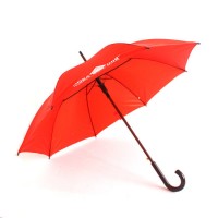 Wooden Straight Umbrellas with Printed Logos for Promotion