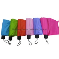 21inch Manual Open Pongee 3 Fold Umbrella (3FU012)