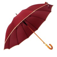 Stick Umbrella 25X16K Auto Open Wooden Shaft Umbrella