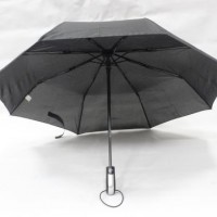 Cheap 3-Fold Auto Open and Close Compact Umbrella Black Color Umbrella