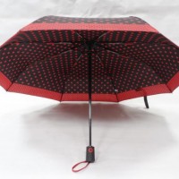 3-Fold Auto and Close Fashion Lady's Umbrella with Dots