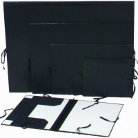 Black Artist Painting Portfolio Folder with Painting Clip