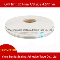 Print White Line Double Sided Tape  Re-Sealable Tape  Bag Sealing Tape for PE Bag (12.4*4.5*7mm)