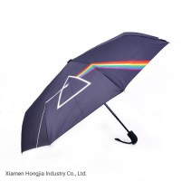 Wholesale Auto Open/Colse Custom Rainbow Printed Three Folding Umbrella