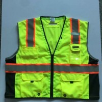 Hi Vis Reflective ANSI PPE Surveyor Class 2 Safety Vest