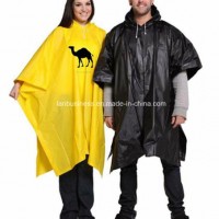 PVC Rainwear Attached Hood with Drawstring