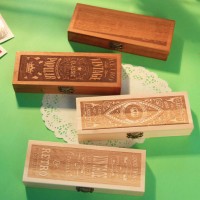 Custom Pine Wood Painting Pen Storage Gift Box