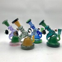 Hbking Side Dount Colorful Glass Water Pipe Heady Oil Rigs Smoking Pipe