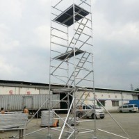 Aluminium Mobile Ladder Scaffolding with Step Stairs Wheel for Construction Works