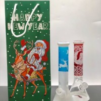 Hbking Christmas Nice Design Smoking Glass Water Pipe