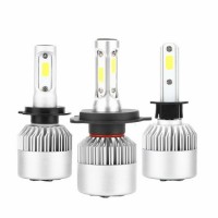 2X White Car LED Headlight F2 H1 H3 H4 H7 H11 Hb3 9005 Hb4 9006 COB 72W 7600lm Front Auto Fog Bulb A