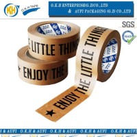 Wet Water Kraft Paper Tape with Printing From Okh Packaging