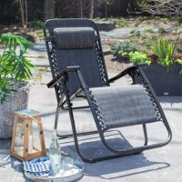 Outdoor Garden Camping Metal Chair Folding Zero Gravity Recliner Chair Outdoor Lounge Chair Deck Cha