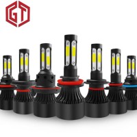 New 4 Side Lumens COB 100W 10000lm H4 Hi Lo H7 H11 9005 9006 Car LED Headlight Bulbs Auto LED Headla