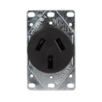 50 AMP  NEMA 10-50r  Flush Mounting Industrial Receptacle