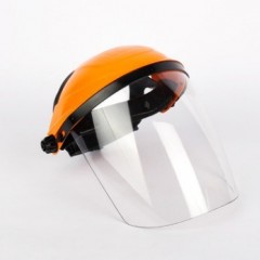 Orange Head-Mounted Welding Surface Screen Splash-Proof Face Shield with Clear Visor图1