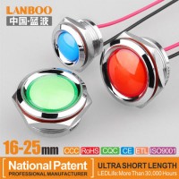 Lanboo 16-25mm LED Indicator Light with Panel Pilot Light 12V/24V/220V