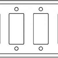 4-Gang Decora/GFCI Device Decora Wallplate  UL Listed