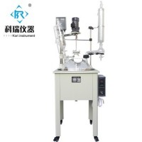 Made in China 20L Single Layer Glass Reactor with Stainless Steel Water Bath