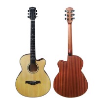 Aiersi Brand Solid Top Handmade Professional Acoustic Guitar for Sale