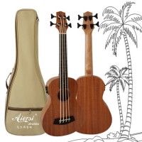 Wholesale Price Aiersi Brand Electric Bass Ukulele Fretless U Ukelele