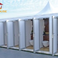 Portable Luxury 20FT Containerized Mobile Toilets Container Ship Toilets Mobile Container Public Toi