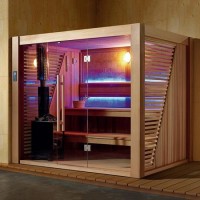 8-12mm Tempered Glass Thickness Cedar Wood Indoor Sauna Room