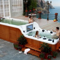 Luxurious Hot Tub with 32" LCD TV  DVD (SPA-8178)