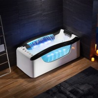 Tempered Glass Side Philippines Japanese Luxury Massage Whirlpool Acrylic Bathtub