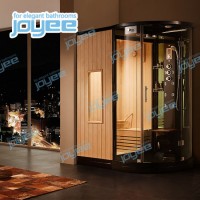 Joyee Pure Black Acrylic Sauna Steam Shower Room