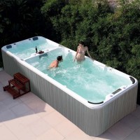 5.89m Length Good Price Garden Frame Endless Acrylic Above Ground Swimming Water Pool Whirlpool Bath