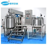 Jiinzong 500L Hydraulic Lifting Vacuum Mixer for Cosmetic Cream  Lotion  Ointment