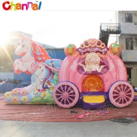 Unicorn Princess Carriage Inflatable Bouncer Jumping Castle Combo Chb900