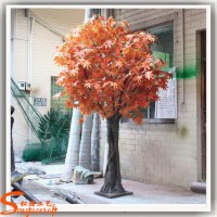 Hot Sale Fiberglass Artificial Fake Maple Tree for Autumn Decoration