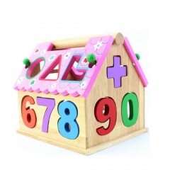 Colorful 0-9 Digital Geometry Shape Box Baby Intellectual Box Wooden Dollhouse Toy图1