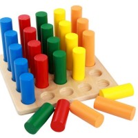 Sensory Aids Cylinder Blocks Learning Kids Mathematical Fun Educational Toy (GY-W0127)