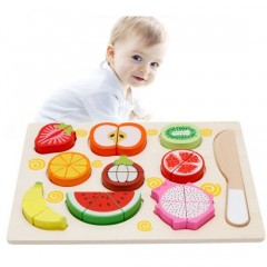 Magnetic Wooden Children Fruit Slicing Simulation Pretend Play Kid Toy (GY-W0075)图1