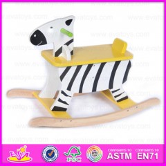 2015 Classic Ride on Animal Toy Baby Rocking Horse  Zebra Design Wooden Ride on Animal Toy  Wooden A图1