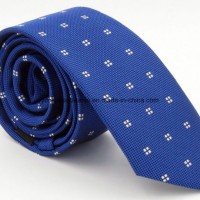 High Quality Blue Striped Polyester Necktie