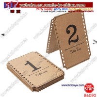 Party Products Vintage Affair Brown Kraft Table Numbers 1-12 Wedding Decoration (B6090)